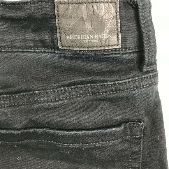 American Eagle Shorts Womens Sz‎ 6 Black Jeans Next Level Flex Denim 3 in - Picture 4 of 6